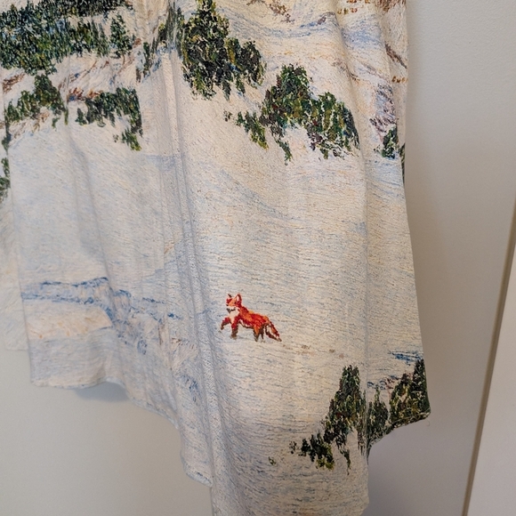 Corey Lynn Calter Blue and Green A-Line Skirt - Picture 13 of 13